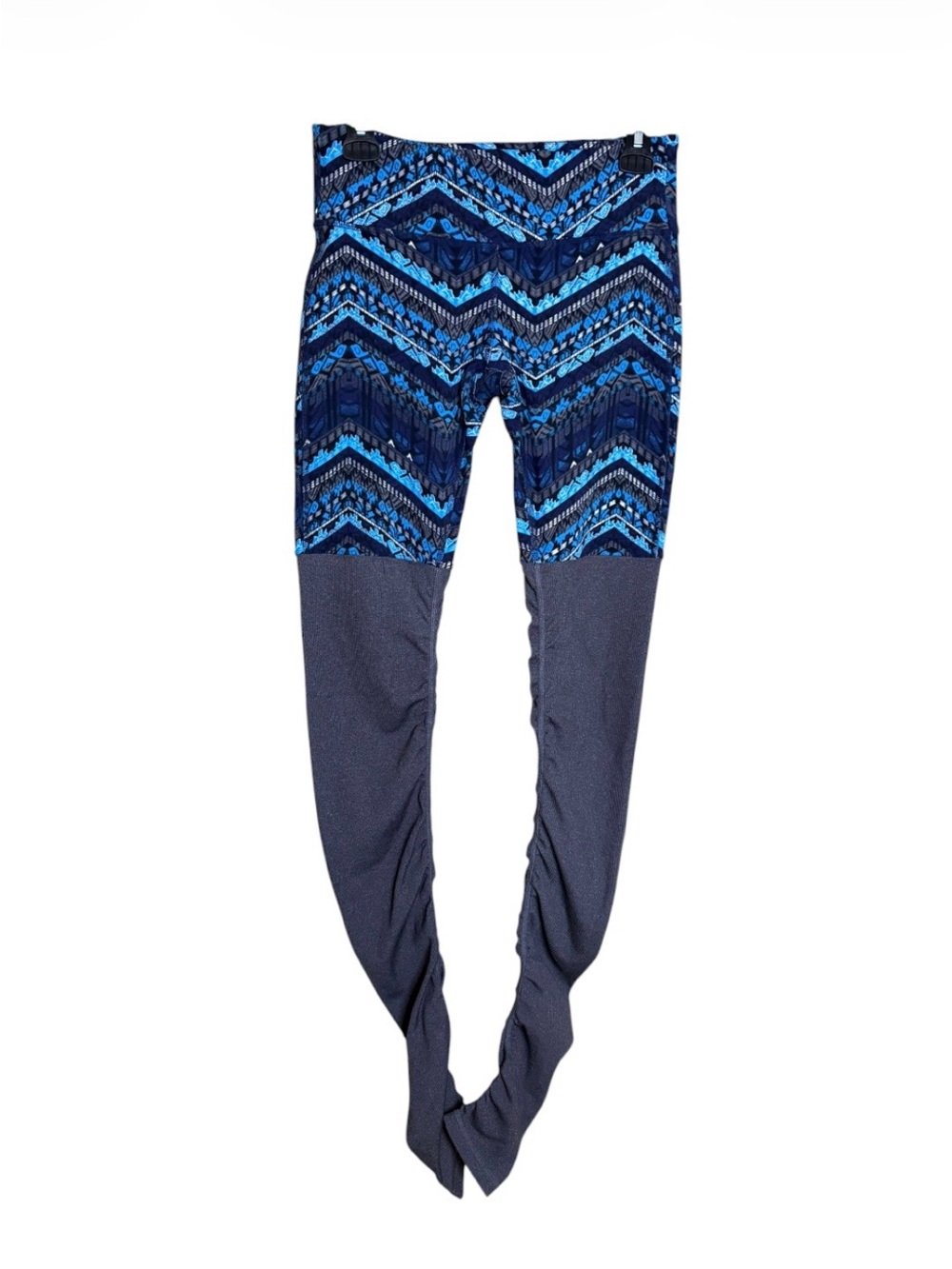 ALO Yoga Blue Chevron Panel Leggings